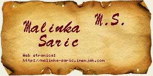 Malinka Sarić vizit kartica